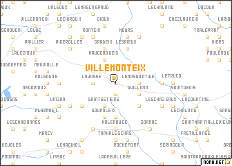map of Villemonteix