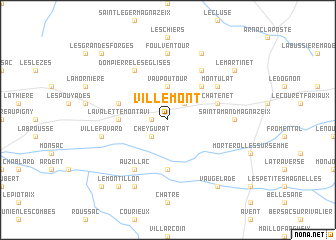 map of Villemont