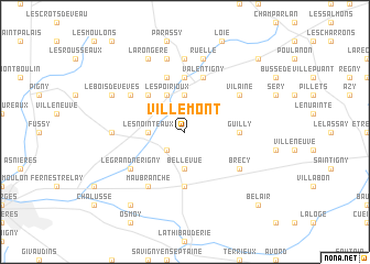 map of Villemont