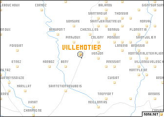 map of Villemotier