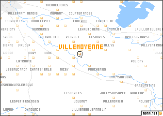 map of Villemoyenne