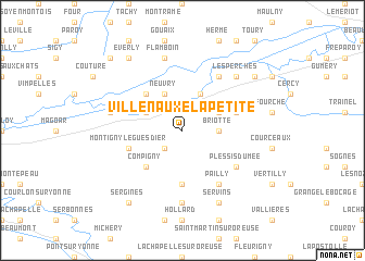 map of Villenauxe-la-Petite