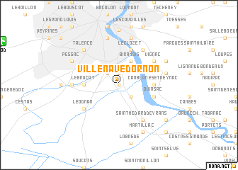 map of Villenave-dʼOrnon