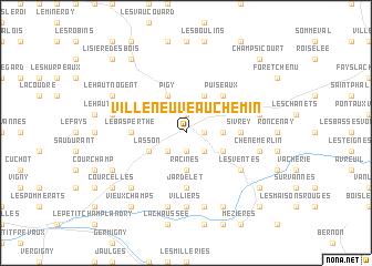 map of Villeneuve-au-Chemin