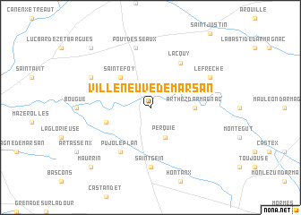 map of Villeneuve-de-Marsan