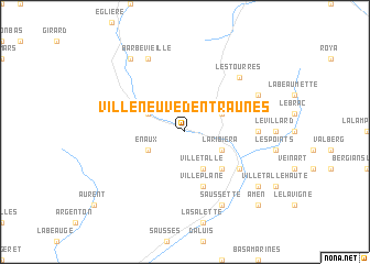 map of Villeneuve-dʼEntraunes