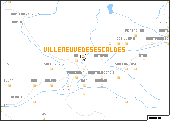 map of Villeneuve-des-Escaldes
