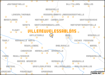 map of Villeneuve-les-Sablons