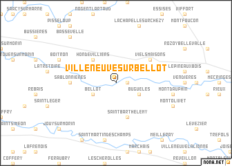 map of Villeneuve-sur-Bellot