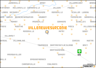 map of Villeneuve-sur-Conie