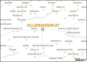 map of Villeneuve-sur-Lot