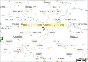 map of Villeneuve-sur-Verberie