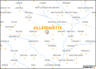 map of Villeneuvette