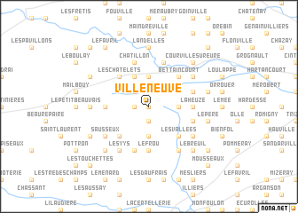 map of Villeneuve