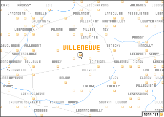 map of Villeneuve