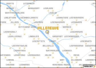 map of Villeneuve