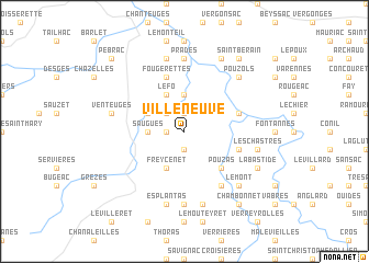 map of Villeneuve