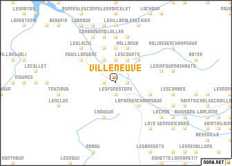 map of Villeneuve