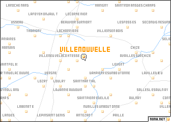 map of Villenouvelle