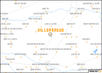 map of Villeperdue