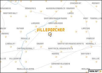 map of Villeporcher