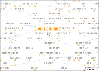 map of Villepuant