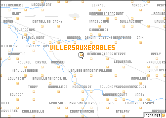 map of Villers-aux-Érables