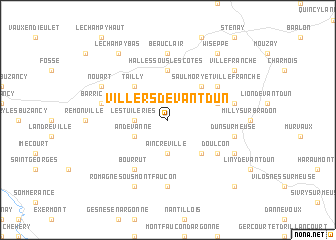 map of Villers-devant-Dun