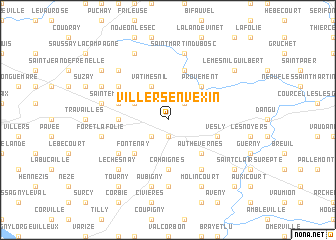 map of Villers-en-Vexin