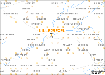 map of Villersexel