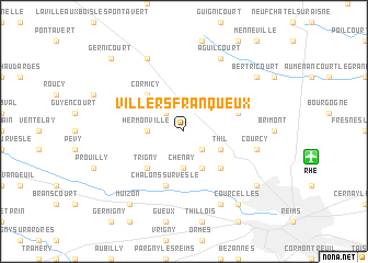 map of Villers-Franqueux