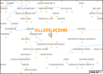 map of Villers-la-Combe