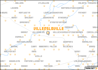 map of Villers-la-Ville