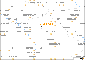 map of Villers-le-Sec