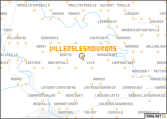 map of Villers-lès-Moivrons