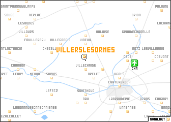 map of Villers-les-Ormes