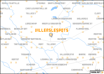 map of Villers-lès-Pots