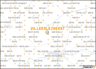 map of Villers-lez-Heest