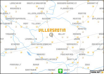 map of Villers-Rotin