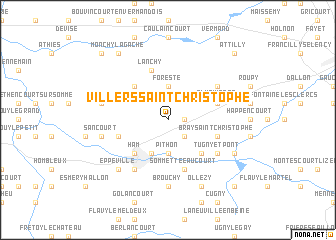 map of Villers-Saint-Christophe