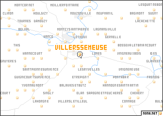 map of Villers-Semeuse