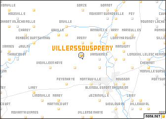 map of Villers-sous-Prény