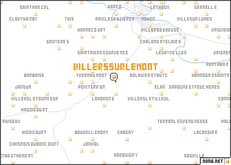 map of Villers-sur-le-Mont