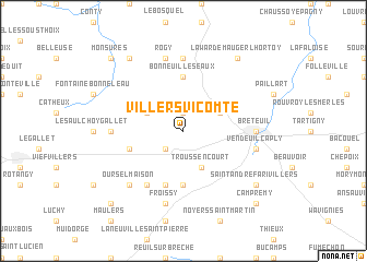 map of Villers-Vicomte