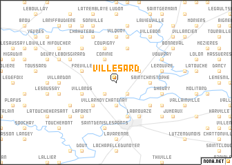 map of Villesard