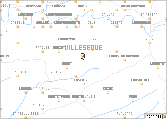 map of Villesèque