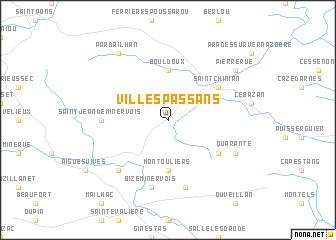 map of Villespassans