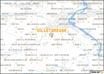 map of Villetaneuse