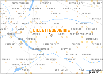 map of Villette-de-Vienne