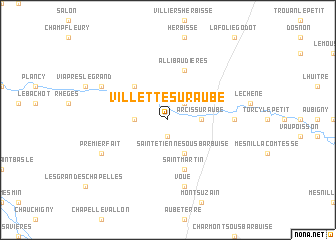 map of Villette-sur-Aube